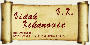Vidak Kikanović vizit kartica